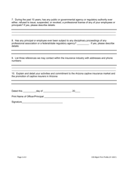 Captive Management Firm Profile - Arizona, Page 2
