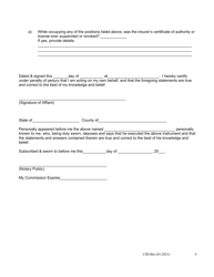 Form CID-BIO Biographical Affidavit - Captive Insurers - Arizona, Page 4