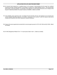 Form E652 Application for Life Care Provider Permit - Arizona, Page 5