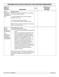 Form E-CR-C Uniform Application Checklist for Certified Reinsurers - Arizona, Page 8