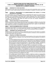 Instructions for Form A Statement Regarding the Acquisition of Control of or Merger With a Domestic Insurer - Arizona, Page 3