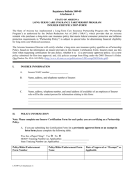 Form LTCPP-AZ Attachment A Insurer Certification Form - Long-Term Care Insurance Partnership Program - Arizona