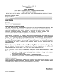 Document preview: Form LTCPP-AZ Attachment C Post-purchase Notice - Long-Term Care Insurance Partnership Program - Arizona