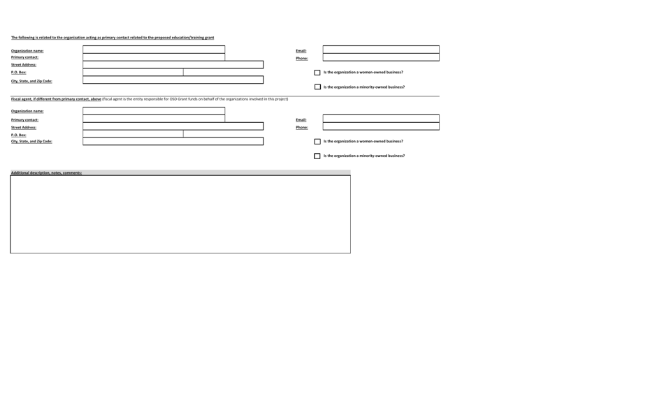Office of Skills Development (Osd) Grants Application - Arkansas, Page 2