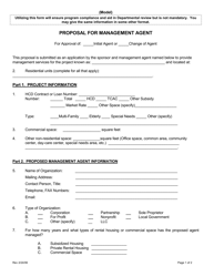 Proposal for Management Agent - California