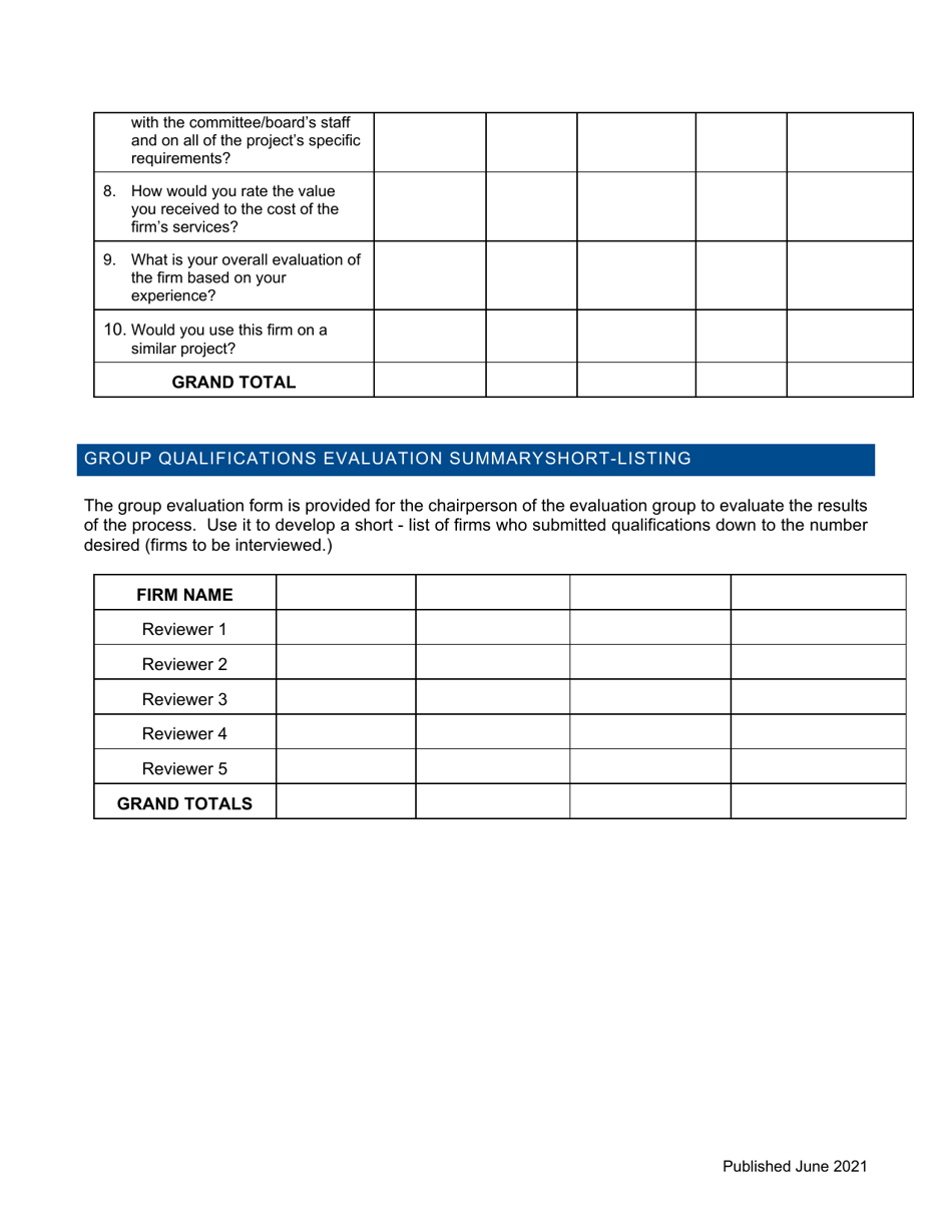 Appendix 5-8 Sample Professional Services Evaluation - California, Page 3