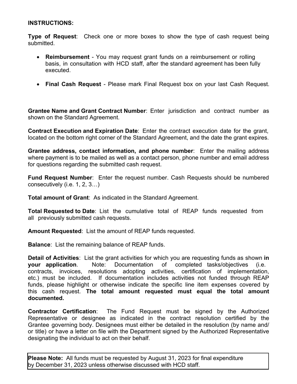 Request for Funds - Regional Early Action Planning Grants (Reap) Program - California, Page 3