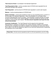 Request for Disbursement of Funds - Catalyst Communities Grant Program - California, Page 3