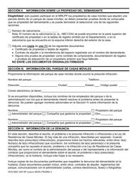Formulario HCD MAC425 SP Solicitud De Ayuda/Queja - Programa De Proteccion De La Ley De Residencia De Casas Moviles - California (Spanish), Page 2