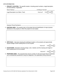 Form SB330 Preliminary Application Form - California, Page 2