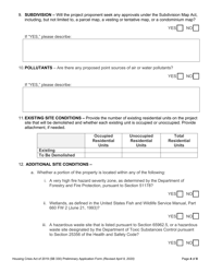 Form SB330 Preliminary Application Form - California, Page 4