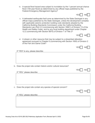 Form SB330 Preliminary Application Form - California, Page 5