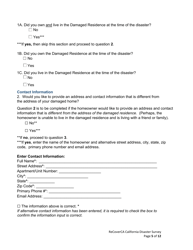 Recoverca California Disaster Survey - California, Page 5