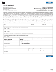 Document preview: Form SI13898 Request for Long Term Disability 24 Month Direct Pay Coverage - California