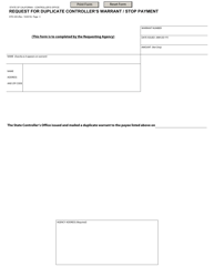 Form STD435 Request for Duplicate Controller&#039;s Warrant/Stop Payment - California (English/Spanish), Page 3
