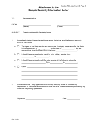 Document preview: Attachment 5 Attachment to the Sample Seniority Information Letter - California