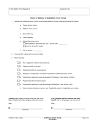 Form OSHAB-317 Subpoena Duces Tecum - California, Page 4