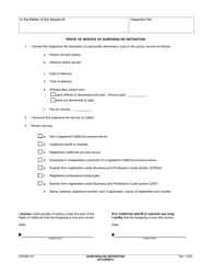 Form OSHAB-316 Subpoena Re Deposition - California, Page 4