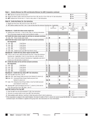Form 100 Schedule P Alternative Minimum Tax and Credit Limitations - Corporations - California, Page 2