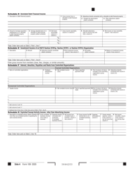 Form 109 Exempt Organization Business Income Tax Return - California, Page 4