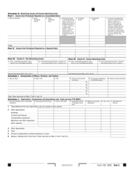 Form 109 Exempt Organization Business Income Tax Return - California, Page 5