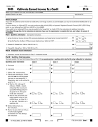 Form FTB3514 California Earned Income Tax Credit - California