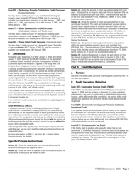 Instructions for Form FTB3540 Credit Carryover and Recapture Summary - California, Page 3