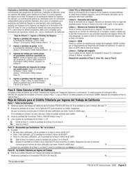 Instrucciones para Formulario FTB3514 SP Credito Tributario Por Ingreso Del Trabajo De California - California (Spanish), Page 5