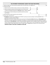 Form FTB3519 Payment for Automatic Extension for Individuals - California, Page 2