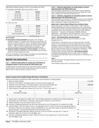 Form FTB3885L Depreciation and Amortization - California, Page 2