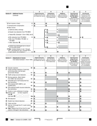 Form 540NR Schedule CA California Adjustments - Nonresidents or Part-Year Residents - California, Page 2