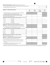 Form 541 Schedule P Alternative Minimum Tax and Credit Limitations - Fiduciaries - California, Page 3