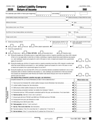 Form 568 Limited Liability Company Return of Income - California