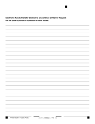 Form FTB3816 Electronic Funds Transfer Election to Discontinue or Waiver Request - California, Page 2