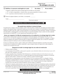 Formulario CH-110 Orden De Restriccion Temporal - California (Spanish), Page 4