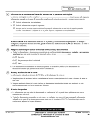 Formulario CH-165 Orden Sobre La Solicitud Para Mantener Confidencial La Informacion De Un Menor De Edad - California (Spanish), Page 4