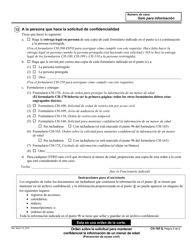 Formulario CH-165 Orden Sobre La Solicitud Para Mantener Confidencial La Informacion De Un Menor De Edad - California (Spanish), Page 5