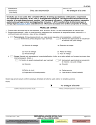 Formulario FL-276 Respuesta a Aviso De Mocion Para Anular Fallo De Filiacion - California (Spanish), Page 3
