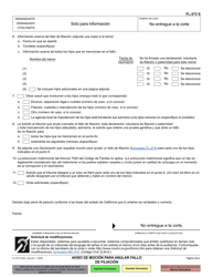 Formulario FL-272 Aviso De Mocion Para Anular Fallo De Filiacion - California (Spanish), Page 2