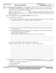 Formulario FW-008 Orden Sobre La Exencion De Cuotas De La Corte Despues De La Audiencia (Corte Superior) - California (Spanish), Page 2
