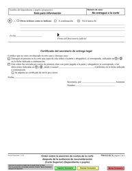 Formulario FW-012-GC Orden Sobre La Exencion De Cuotas De La Corte Despues De La Audiencia De Reconsideracion (Corte Superior) (Dependiente O Pupilo) - California (Spanish), Page 3