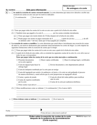 Formulario FW-012 Orden Sobre La Exencion De Cuotas De La Corte Despues De La Audiencia De Reconsideracion (Corte Superior) - California (Spanish), Page 2