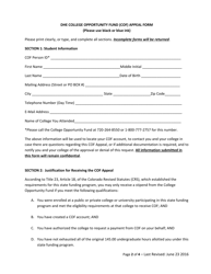 Dhe College Opportunity Fund (Cof) Appeal Form - Colorado, Page 2