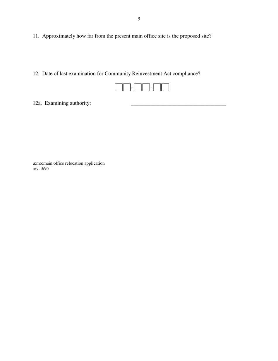 Main Office Relocation Application - Connecticut, Page 5