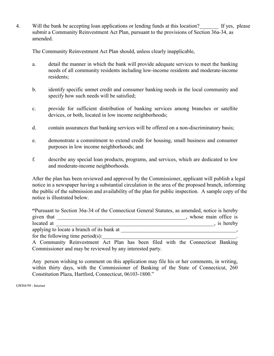 Application to Establish a Mobile Branch - Connecticut, Page 6