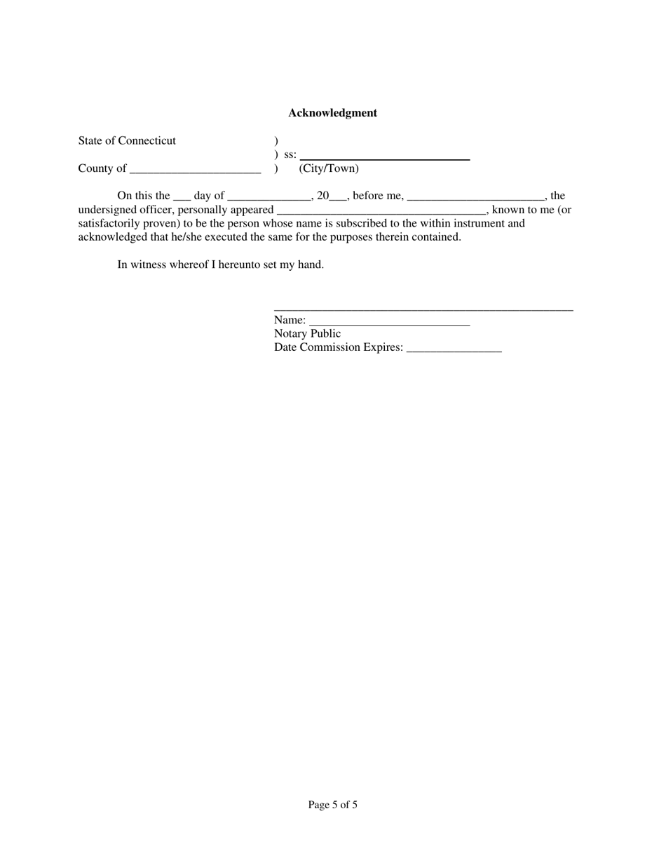 Application for a License to Be an International Trade and Investment Corporation - Connecticut, Page 5