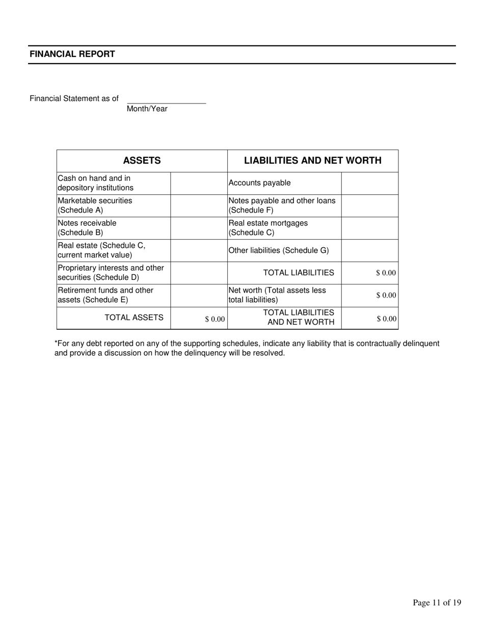 Biographical and Financial Report for Business and Industrial Development Corporations (Bidcos), International Trade and Investment Corporations (Itics), Non-depository Trust Companies, and Uninsured Banks - Connecticut, Page 11