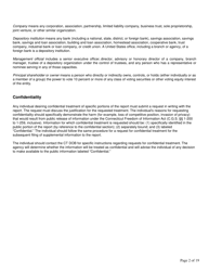 Biographical and Financial Report for Business and Industrial Development Corporations (Bidcos), International Trade and Investment Corporations (Itics), Non-depository Trust Companies, and Uninsured Banks - Connecticut, Page 2