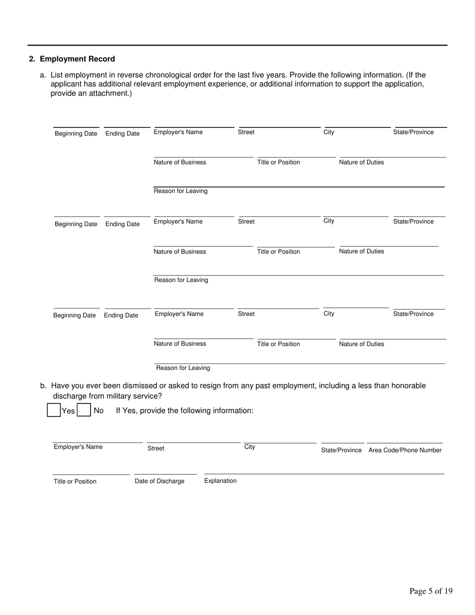 Biographical and Financial Report for Business and Industrial Development Corporations (Bidcos), International Trade and Investment Corporations (Itics), Non-depository Trust Companies, and Uninsured Banks - Connecticut, Page 5
