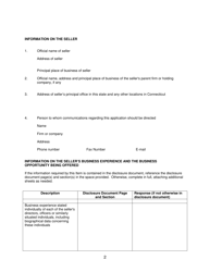Form CT BOIA-1 Application to Register Business Opportunity - Connecticut, Page 2